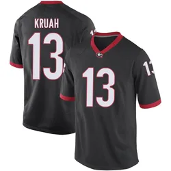 Men's Nike AJ Kruah Georgia Bulldogs Game Black Football College Jersey