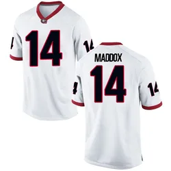 Men's Nike Adrian Maddox Georgia Bulldogs Game White Football College Jersey