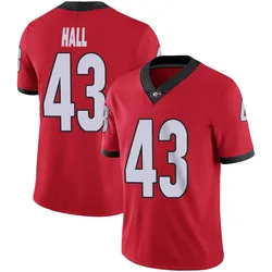 Men's Nike Ali Hall Georgia Bulldogs Limited Red Football Jersey