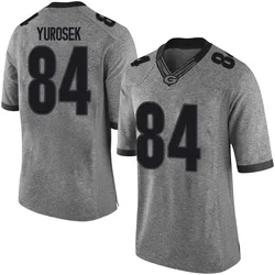 Men's Nike Ben Yurosek Georgia Bulldogs Limited Gray Football College Jersey