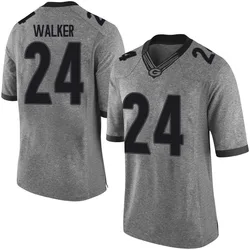 Men's Nike Bo Walker Georgia Bulldogs Limited Gray Football College Jersey