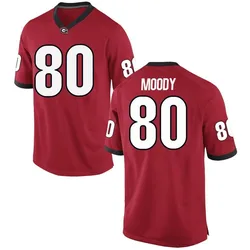 Men's Nike Brandon Moody Georgia Bulldogs Game Red Football College Jersey