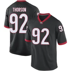 Men's Nike Brett Thorson Georgia Bulldogs Game Black Football College Jersey