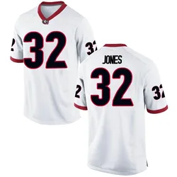 Men's Nike Cash Jones Georgia Bulldogs Replica White Football College Jersey