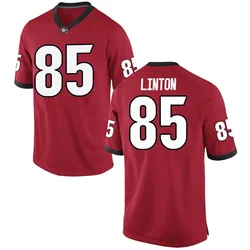 Men's Nike Chase Linton Georgia Bulldogs Game Red Football College Jersey