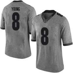 Men's Nike Colbie Young Georgia Bulldogs Limited Gray Football College Jersey