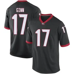 Men's Nike Colter Ginn Georgia Bulldogs Game Black Football College Jersey