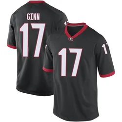 Men's Nike Colter Ginn Georgia Bulldogs Replica Black Football College Jersey