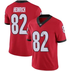 Men's Nike Colton Heinrich Georgia Bulldogs Limited Red Football Jersey