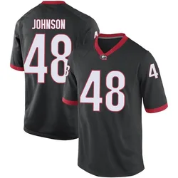 Men's Nike Cooper Johnson Georgia Bulldogs Game Black Football College Jersey