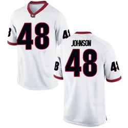 Men's Nike Cooper Johnson Georgia Bulldogs Replica White Football College Jersey