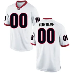 Men's Nike Custom Georgia Bulldogs Game White Football College Jersey