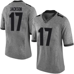 Men's Nike Dan Jackson Georgia Bulldogs Limited Gray Football College Jersey