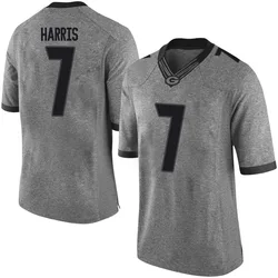 Men's Nike Daniel Harris Georgia Bulldogs Limited Gray Football College Jersey