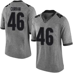 Men's Nike Danny Curran Georgia Bulldogs Limited Gray Football College Jersey
