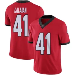 Men's Nike David Lalaian Georgia Bulldogs Limited Red Football Jersey