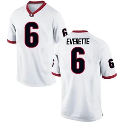 Men's Nike Daylen Everette Georgia Bulldogs Replica White Football College Jersey
