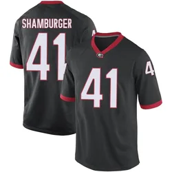 Men's Nike Denton Shamburger Georgia Bulldogs Replica Black Football College Jersey