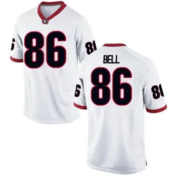 Men's Nike Dillon Bell Georgia Bulldogs Replica White Football College Jersey