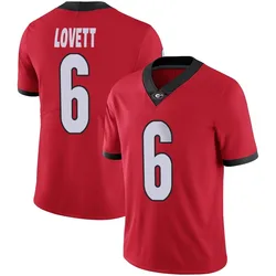 Men's Nike Dominic Lovett Georgia Bulldogs Limited Red Football Jersey