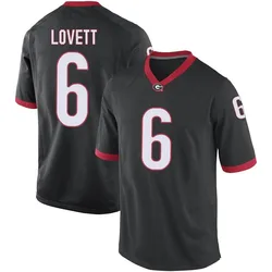 Men's Nike Dominic Lovett Georgia Bulldogs Replica Black Football College Jersey