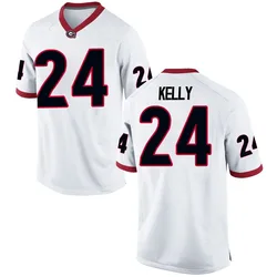 Men's Nike Dominick Kelly Georgia Bulldogs Game White Football College Jersey