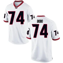 Men's Nike Drew Bobo Georgia Bulldogs Replica White Football College Jersey