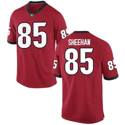Men's Nike Drew Sheehan Georgia Bulldogs Game Red Football College Jersey