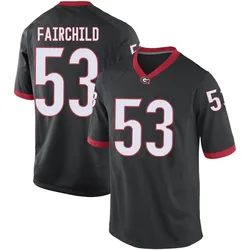 Men's Nike Dylan Fairchild Georgia Bulldogs Replica Black Football College Jersey
