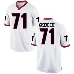 Men's Nike Earnest Greene III Georgia Bulldogs Replica White Football College Jersey