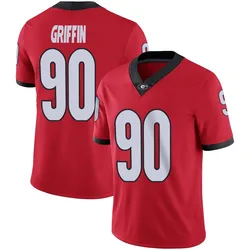 Men's Nike Elijah Griffin Georgia Bulldogs Limited Red Football Jersey