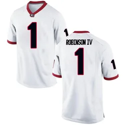 Men's Nike Ellis Robinson IV Georgia Bulldogs Game White Football College Jersey