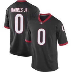Men's Nike Gabe Harris Jr. Georgia Bulldogs Game Black Football College Jersey