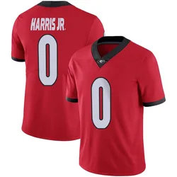 Men's Nike Gabe Harris Jr. Georgia Bulldogs Limited Red Football Jersey