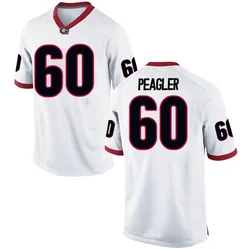 Men's Nike Henry Peagler Georgia Bulldogs Game White Football College Jersey