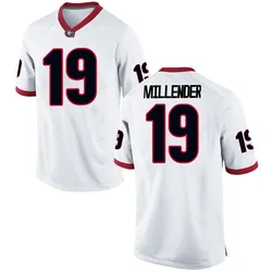 Men's Nike Hezekiah Millender Georgia Bulldogs Replica White Football College Jersey