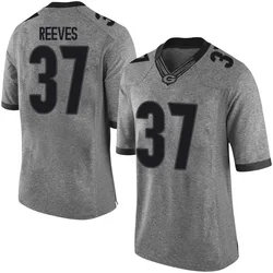 Men's Nike Izayah Reeves Georgia Bulldogs Limited Gray Football College Jersey