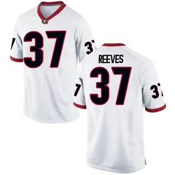 Men's Nike Izayah Reeves Georgia Bulldogs Replica White Football College Jersey