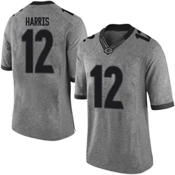 Men's Nike Jaden Harris Georgia Bulldogs Limited Gray Football College Jersey
