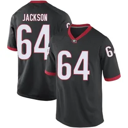 Men's Nike Jahzare Jackson Georgia Bulldogs Game Black Football College Jersey