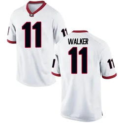 Men's Nike Jalon Walker Georgia Bulldogs Replica White Football College Jersey