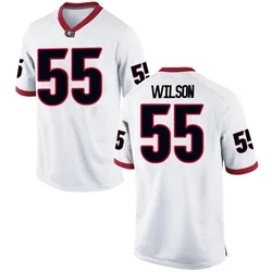 Men's Nike Jared Wilson Georgia Bulldogs Game White Football College Jersey