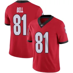 Men's Nike Jeremy Bell Georgia Bulldogs Limited Red Football Jersey