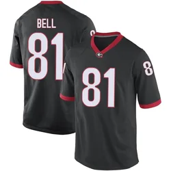 Men's Nike Jeremy Bell Georgia Bulldogs Replica Black Football College Jersey