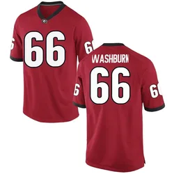 Men's Nike Jonathan Washburn Georgia Bulldogs Game Red Football College Jersey