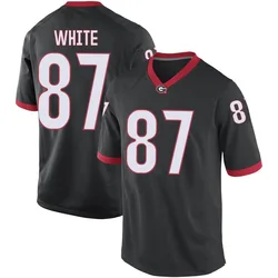 Men's Nike Jordan White Georgia Bulldogs Game White Black Football College Jersey
