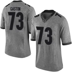Men's Nike Juan Gaston Georgia Bulldogs Limited Gray Football College Jersey