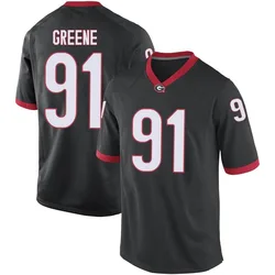 Men's Nike Justin Greene Georgia Bulldogs Game Green Black Football College Jersey