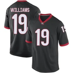 Men's Nike Justin Williams Georgia Bulldogs Replica Black Football College Jersey