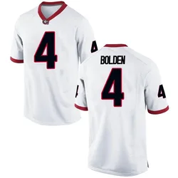 Men's Nike KJ Bolden Georgia Bulldogs Game White Football College Jersey